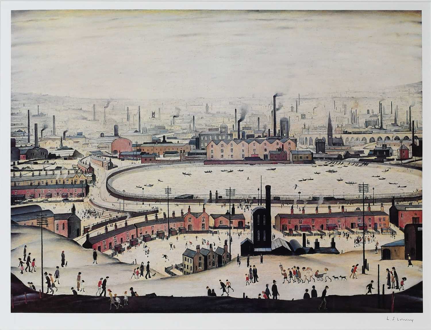 Φ Laurence Stephen Lowry RA, RBA (1887-1976)The PondSigned L.S.Lowry (in pencil to margin) and