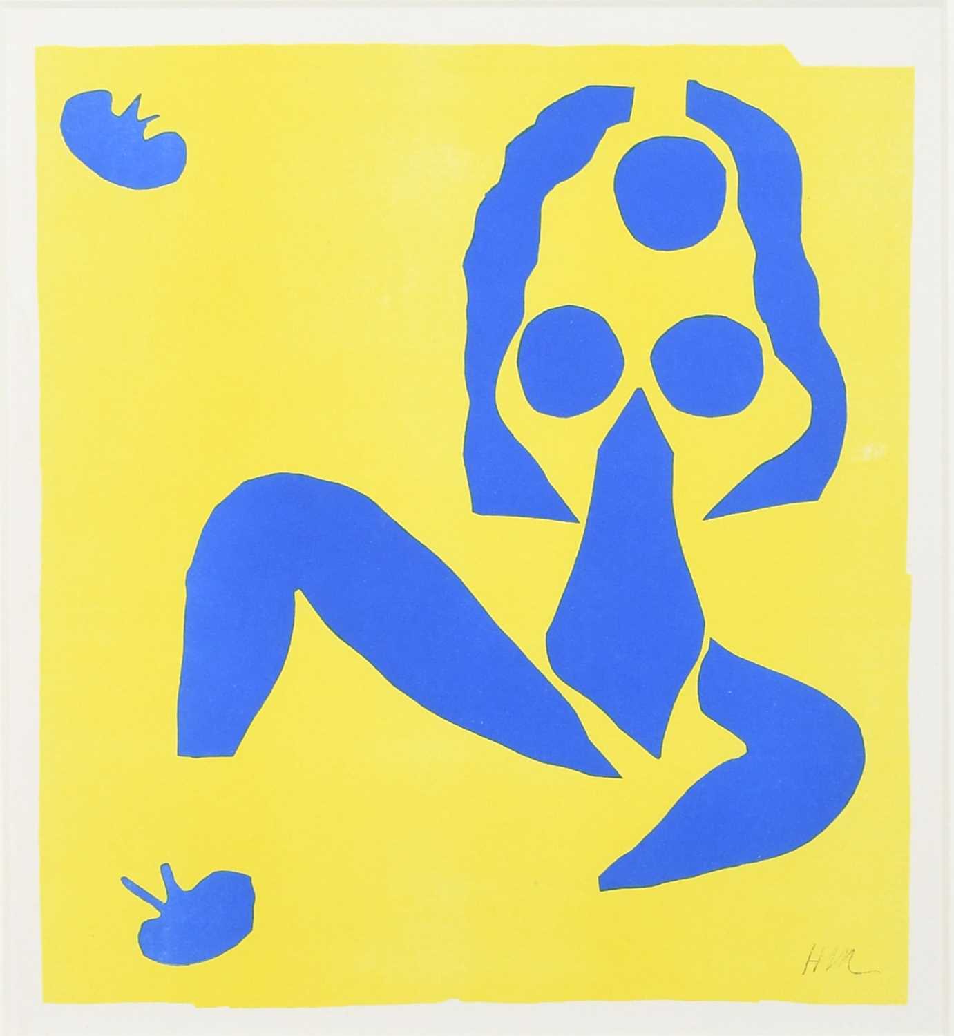 Φ Henri Matisse (French 1869-1954)Nu Bleu sur Fond JauneColour lithograph, created and editioned