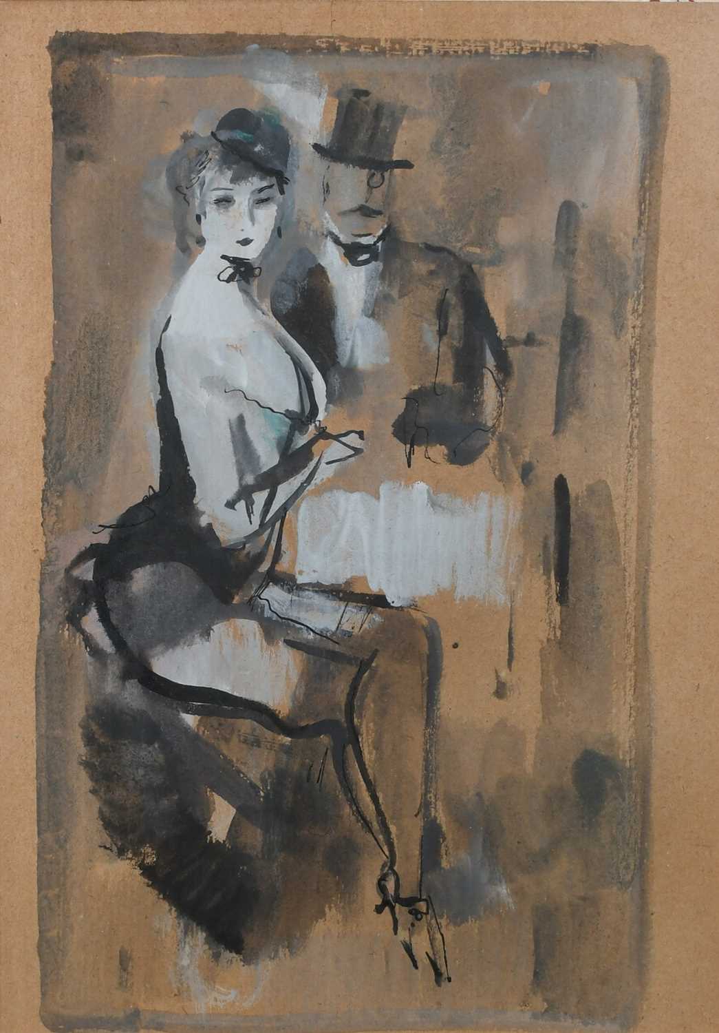 Konstantin Ivanovich Rudakov (Russian 1891-1949)A couple seated at a table; A couple seatedTwo, both - Image 5 of 8