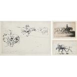 Φ Edmund Blampied (1886-1966)The Tumble; Homewards; Thro' The StormThree, each signed E Blampied (in