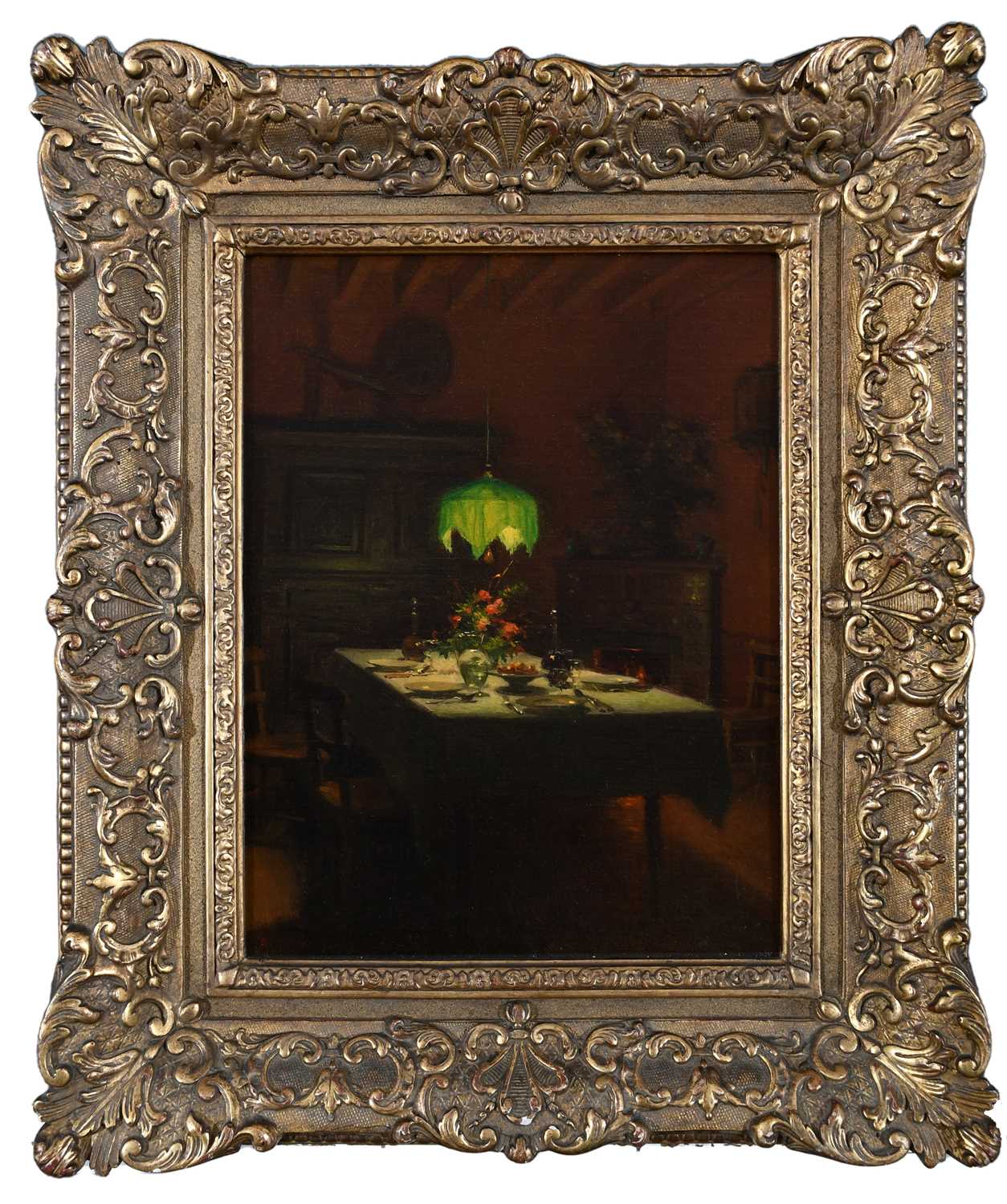 Marcel Rieder (French 1862-1942)La Salle à Manger, Le SoirSigned M.Rieder (lower left)Oil on - Image 2 of 4