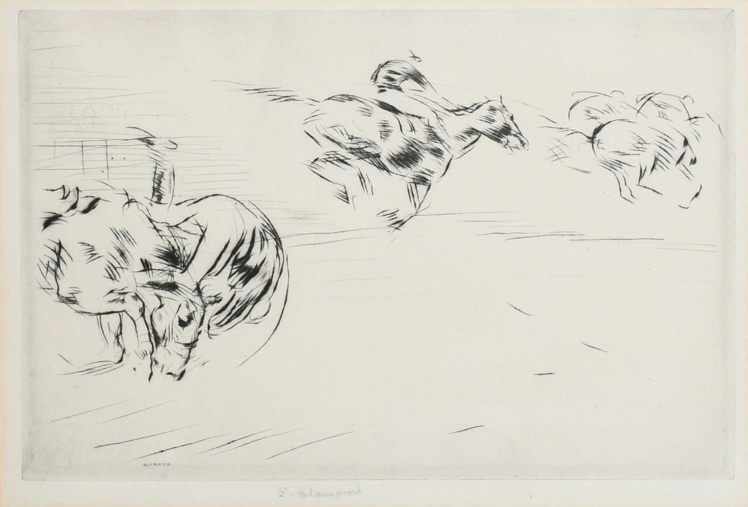 Φ Edmund Blampied (1886-1966)The Tumble; Homewards; Thro' The StormThree, each signed E Blampied (in - Image 2 of 11