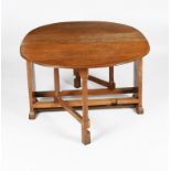 A Heal's oak gate-leg table designed by Ambrose Heal, made as a wedding present for his son