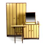 A Heal & Son painted wood bedroom suite, comprising a two-door wardrobe, washstand, dressing-table