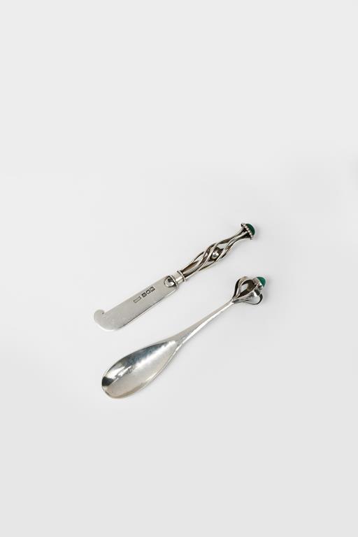 A Guild of Handicraft Ltd silver spoon designed by Charles Robert Ashbee, with openwork terminal set - Image 4 of 4