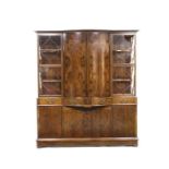 A Morris & Co inlaid Italian walnut cabinet designed by George Jack, model no.554, glazed cabinets