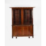 A Heal's mahogany cabinet designed by Ambrose Heal, made to celebrate his marriage and dated 1895,