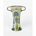 Revived Cornflower a James Macintyre twin-handled vase designed by William Moorcroft, waisted