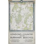 Harold Stabler (1872-1945) Burnham Beeches, a London Transport lithographic poster, printed by