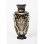 A Martin Brothers stoneware vase by Edwin and Walter Martin, dated 1896, baluster form incised and