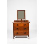 A Heal's oak John Dawson dressing chest designed by Ambrose Heal, designed 1919, rectangular with