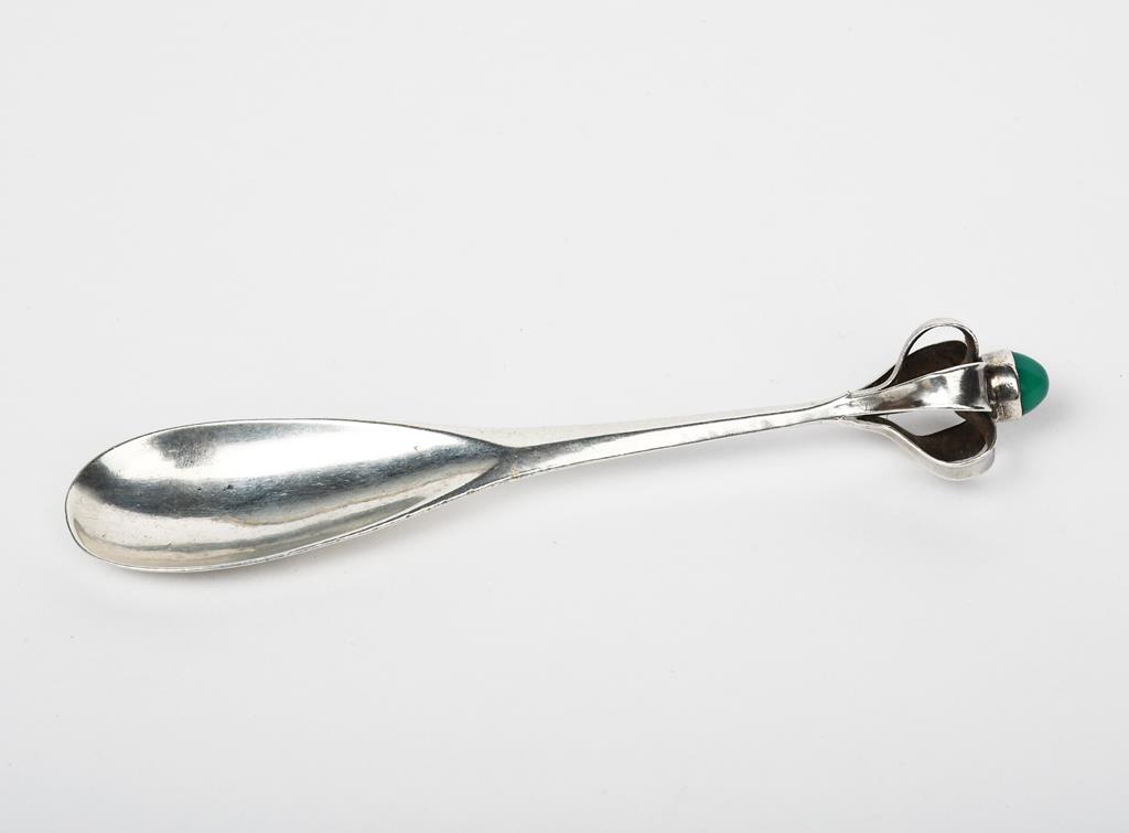 A Guild of Handicraft Ltd silver spoon designed by Charles Robert Ashbee, with openwork terminal set - Image 2 of 4