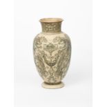 A Martin Brothers stoneware Dragon vase by Edwin & Walter Martin, dated 1896, baluster form, incised