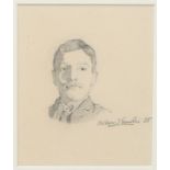 Arthur Joseph Gaskin (1862-1928) Portrait of Frank Richards, 1885 pencil on paper, framed signed and