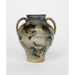 A Martin Brothers stoneware Aquatic vase by Edwin & Walter Martin, dated 1888, shouldered, swollen