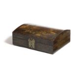 A GEORGE I FAUX TORTOISESHELL AND GILT WRITING BOX EARLY 18TH CENTURY of domed rectangular form with