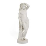 A VICTORIAN COPELAND PARIAN FIGURE OF DAPHNE AFTER MARSHALL WOOD (1834-1882) standing before a