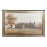 AN ARCHITECTURAL WATERCOLOUR PAINTING OF A COUNTRY HOUSEBY GEORGE SIDNEY SHEPHERD (1784-1862)