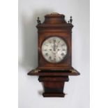 A GEORGE III MAHOGANY BRACKET CLOCK BY GEORGE LAMBERT, BLANDFORD, C.1780 the brass eight day twin