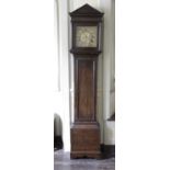 A GEORGE III OAK LONGCASE CLOCK BY SINORTHWATE, COLECHESTER (SIC), LATE 18TH CENTURY the brass eight