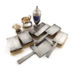 A mixed lot of silver items,comprising: a cream jug, by Edward Barnard & Sons Ltd, London 1962, a