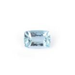 A loose cushion-shaped aquamarine, 16.68cts