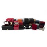 No reserve - a collection of jewellery boxes, the 38 modern boxes and pouches including examples