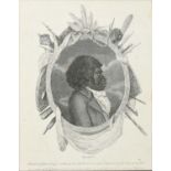 English School Early 19th Century Portrait of Bennilong; a Native of New Holland Engraving 16.7 x