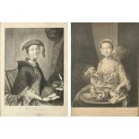 Richard Houston (c.1721-1775) Mrs Brooks; Morning (after Philippe Mercier) Two, both mezzotint 33