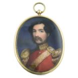 λ Cornelius Bevis Durham (1809-1884) Portrait miniature of a British army officer, wearing