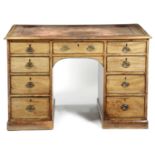 A LATE GEORGE III MAHOGANY TWIN PEDESTAL DESK LATE 18TH / EARLY 19TH CENTURY all in one, the top