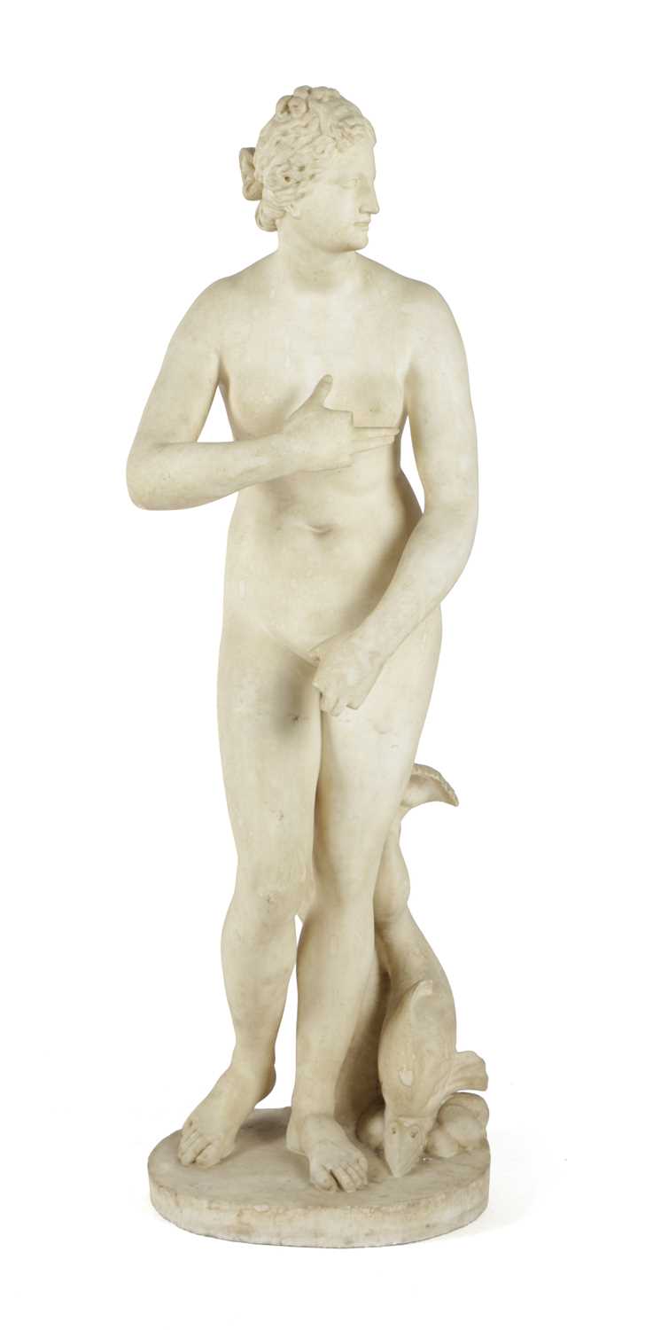 AN ITALIAN MARBLE GRAND TOUR FIGURE OF VENUS DE MEDICI AFTER THE ANTIQUE, 19TH CENTURY the classical