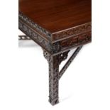 A MAHOGANY COFFEE TABLE IN THE FORM OF A GEORGIAN SILVER TABLE, LATE 20TH CENTURY with pierced and