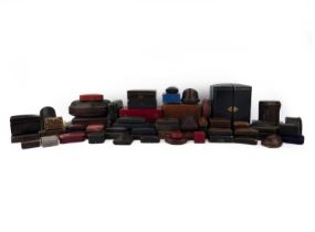 A collection of jewellery boxes, the 70 boxes dating from the 19th to mid 20th century