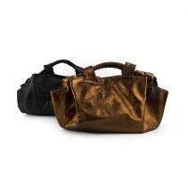 Loewe, two Nappa Aire handbags Black Metallic bronze Both: 50cm wide, 28cm high, both include