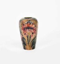'Brown Chrysanthemum' a Moorcroft Pottery miniature vase designed by William Moorcroft, probably a