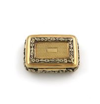 A George III silver-gilt vinaigrette, by Samuel Pemberton, Birmingham 1818, rectangular form,