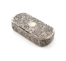 A William IV silver snuff box, by Edward Edwards, London 1831, rounded rectangular form, chased