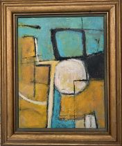 John Illsley (b.1949) Solent No.20 18/6/23 Signed (to reverse) Oil on canvas 58 x 50cm (framed)