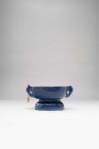 A CHINESE ARCHAISTIC COBALT BLUE-GLAZED RITUAL VESSEL, GUI SIX CHARACTER JIAQING MARK AND OF THE