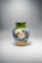 A LARGE JAPANESE VASE MEIJI OR LATER, 20TH CENTURY The bulbous body with a tall straight neck,