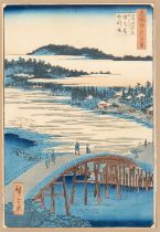 UTAGAWA HIROSHIGE (1797-1858) EDO PERIOD, 19TH CENTURY Two Japanese woodblock prints, the first