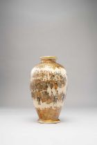 A TALL JAPANESE SATSUMA VASE BY HOZAN MEIJI ERA, 19TH/20TH CENTURY The baluster body delicately