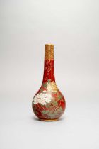 AN UNUSUAL JAPANESE SATSUMA VASE BY SEIKOZAN MEIJI ERA, 19TH/20TH CENTURY The bulbous body raised on