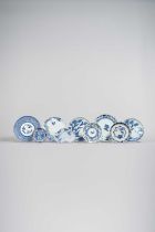 A COLLECTION OF NINE JAPANESE BLUE AND WHITE DISHES EDO AND LATER, 17TH CENTURY AND LATER