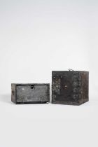 TWO JAPANESE LACQUERED WOOD CABINETS PROBABLY MOMOYAMA/EDO PERIOD, 17TH/18TH CENTURY Both with a