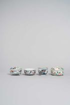 FOUR JAPANESE POLYCHROME PIECES EDO PERIOD AND LATER, 17TH CENTURY AND LATER All variously decorated