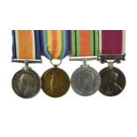 Four medals to Private Joseph Edwards, Welsh Guards: British War Medal 1914-20 and Victory Medal (