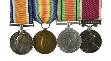 Four medals to Private Joseph Edwards, Welsh Guards: British War Medal 1914-20 and Victory Medal (