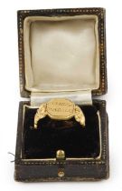 Indian Mutiny interest: a mid-19th century Indian gold signet ring attributable to Colour Sergeant